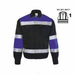Ubranie ochronne z odblaskiem GRYF( bluza spodnie pasek lub szelki czarno niebieski)produkt Gondpol - 4