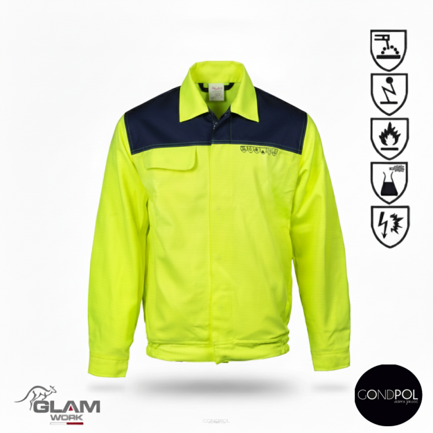 Bluza ochronna orion multifunkcyjna żółto-granatowa(certyfikat)-produkt Gondpol