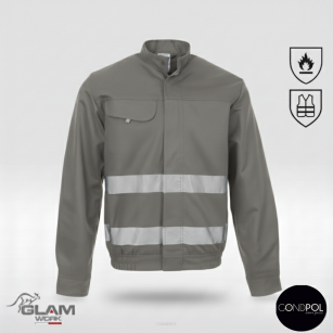 Bluza ochronna trudnopalna  odblaskowa(popiel)-produkt Gondpol