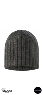 Czapka dzianinowa bawełniana popiel-produkt polski