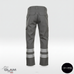 Spodnie ochronne trudnopalne z odblaskiem pasek(popiel)produkt Gondpol - 2