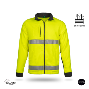 Bluza polarowa ochronna trudnopalna odblaskowa (żółta)-produkt Gondpol