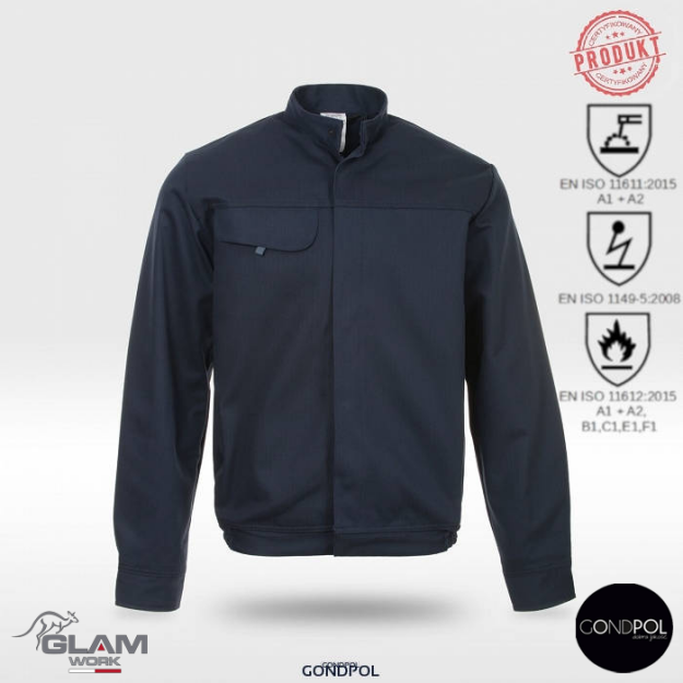Bluza ochronna trudnopalna antystatyczna(granat)produkt Gondpol