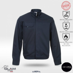 Bluza ochronna trudnopalna antystatyczna(granat)produkt Gondpol