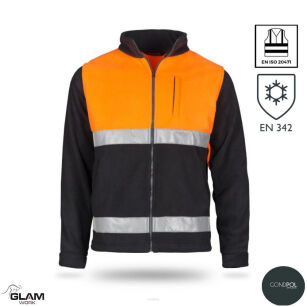 Bluza ochronna polarowa odblaskowa DUO(pomarańczowo-czarna)produkt Gondpol